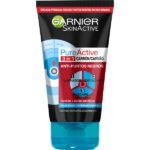 Garnier Skin Active - Pure Active, Gel Limpiador de Poros y Exfoliante Facial con Carbón 3 en 1, 150 ml