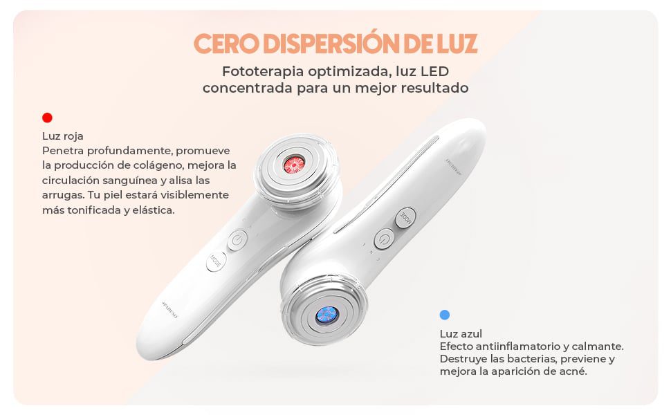 Terapia luz roja y luz azul